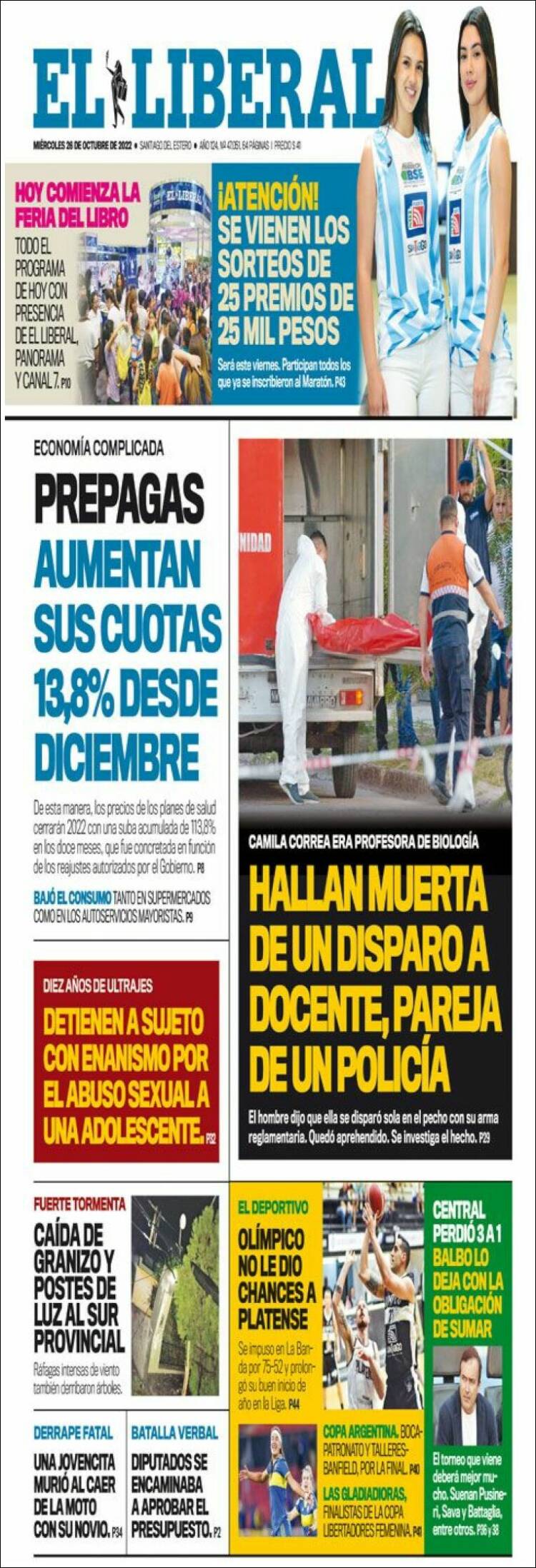 Portada de Diario El Liberal (Argentina)