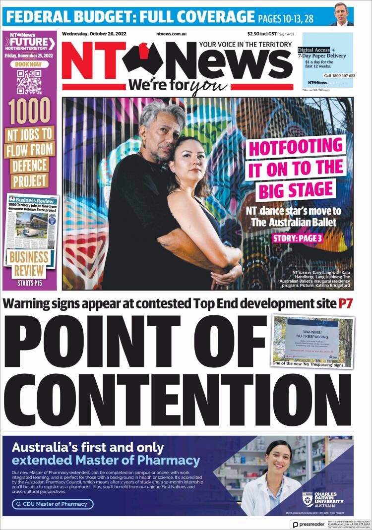 Portada de Northern Territory News (Australia)