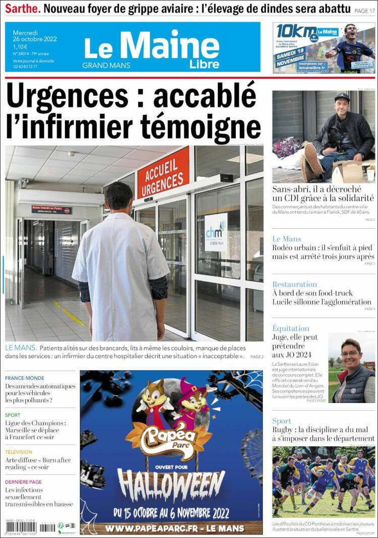 Portada de Le Maine Libre (Francia)
