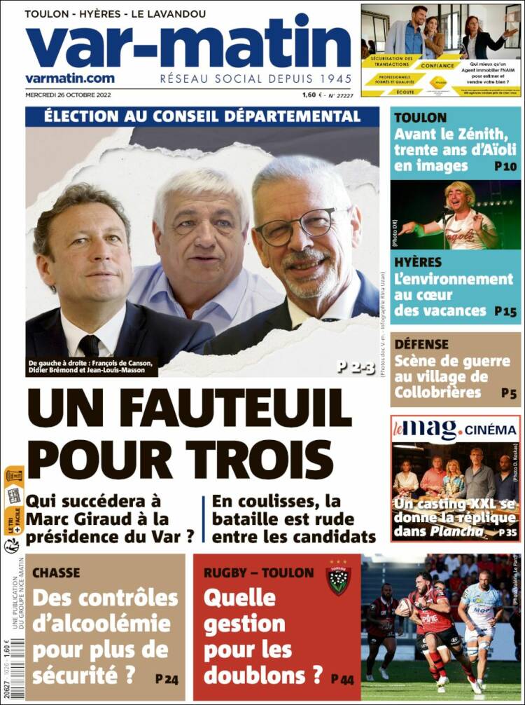 Portada de Var-Matin (Francia)