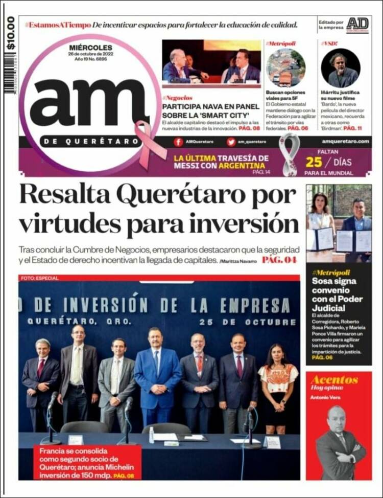 Portada de A.M. Querétaro (México)