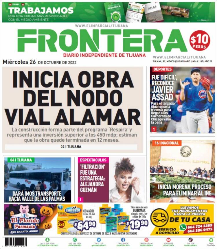 Portada de Frontera (México)