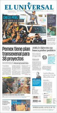 Portada de El Universal (México)