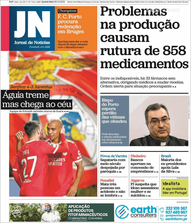 Portada de Jornal de Notícias (Portugal)