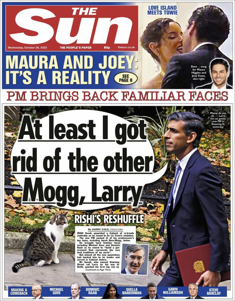 Portada de The Sun (Reino Unido)