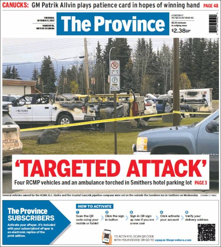 Portada de The Province (Canada)