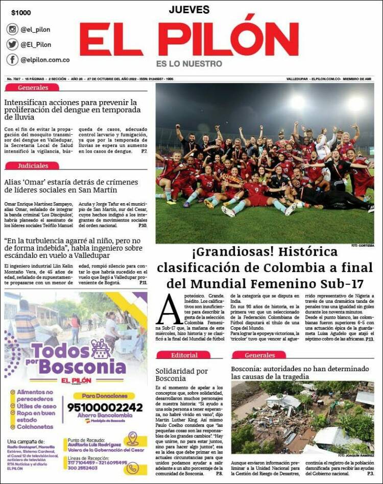 Portada de El Pilón (Colombia)