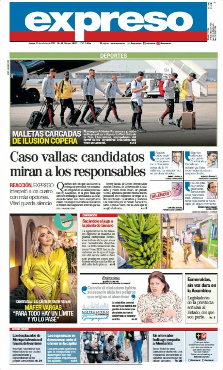 Portada de Expreso (Ecuador)