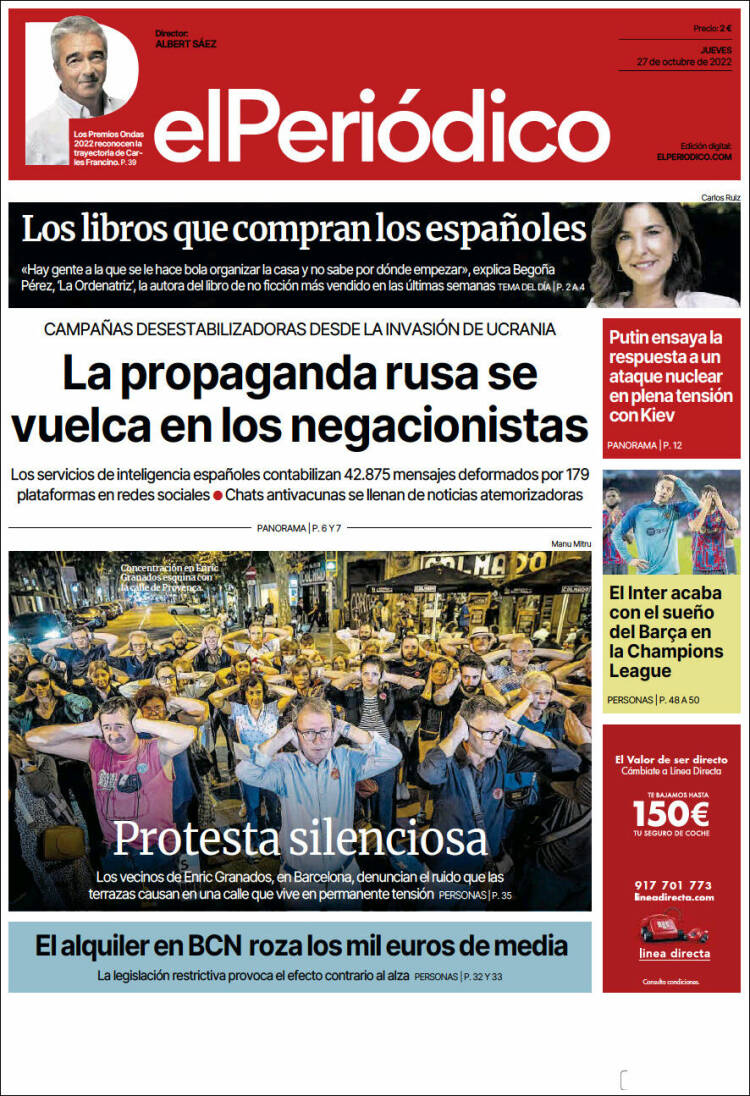 Portada de El Periódico (España)