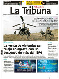 Portada de La Tribuna de Albacete (España)