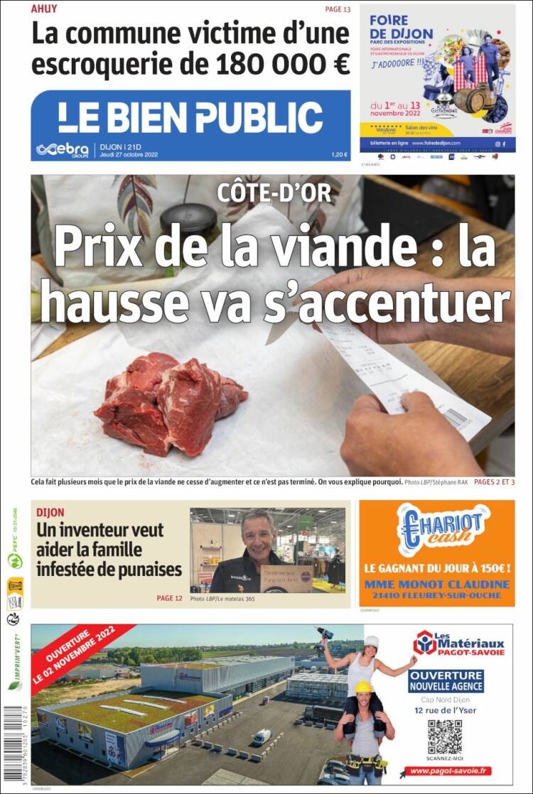 Portada de Le Bien Public (France)