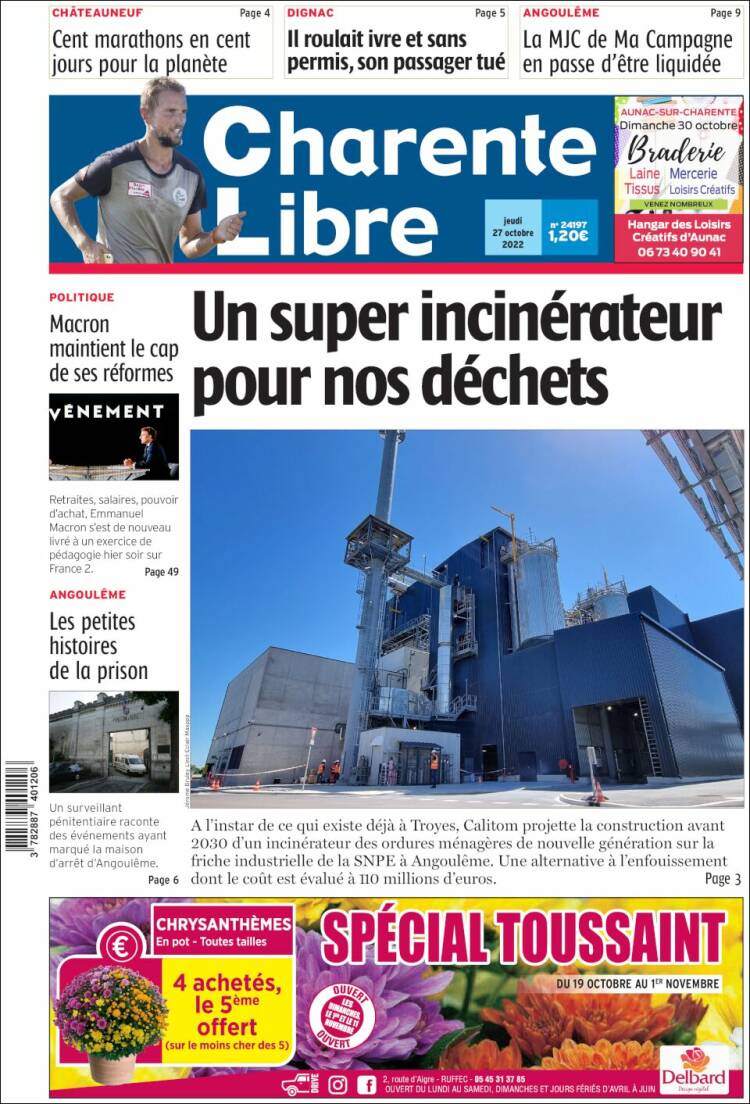 Portada de Charente Libre (France)