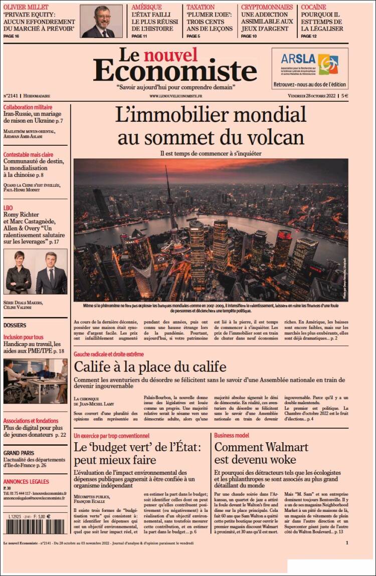 Portada de Le nouvel Economiste (France)