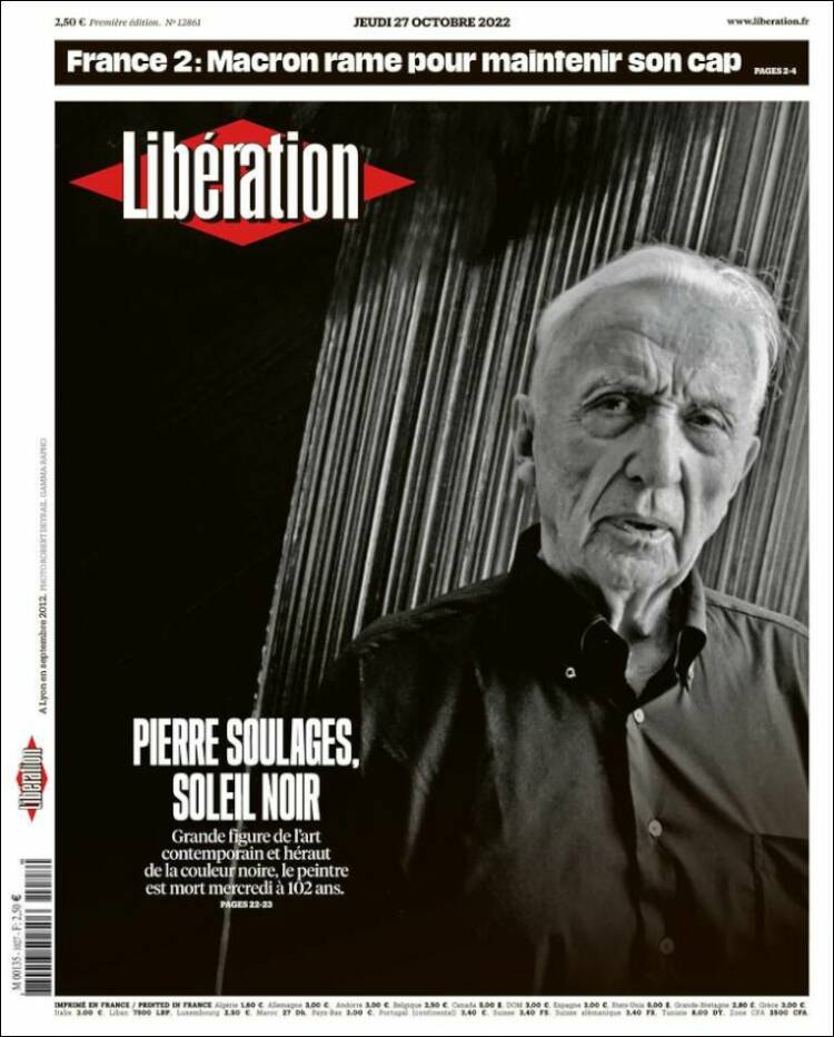 Portada de Libération (France)