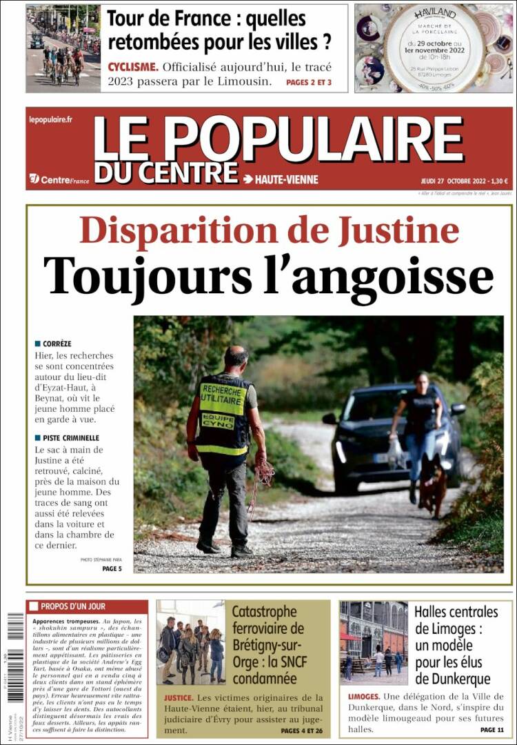 Portada de Le Populaire du Centre (France)