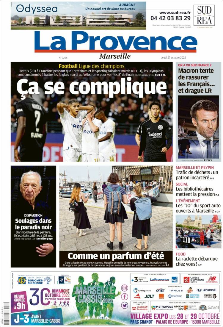 Portada de La Provence (Francia)