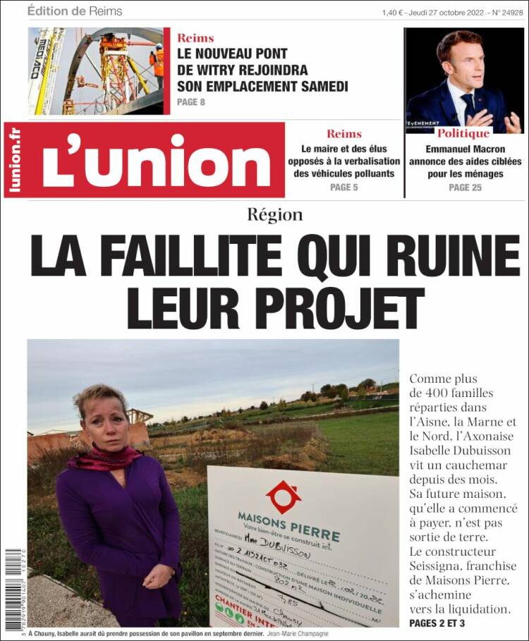 Portada de L'Union (France)