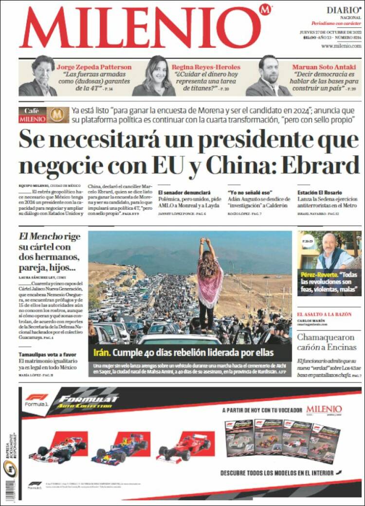 Portada de Milenio (México)