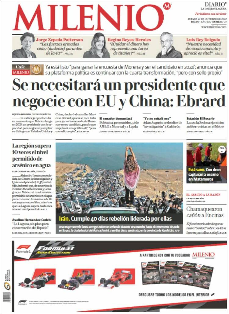 Portada de Milenio - Laguna (Mexico)