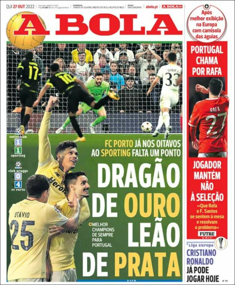 Portada de A Bola (Portugal)