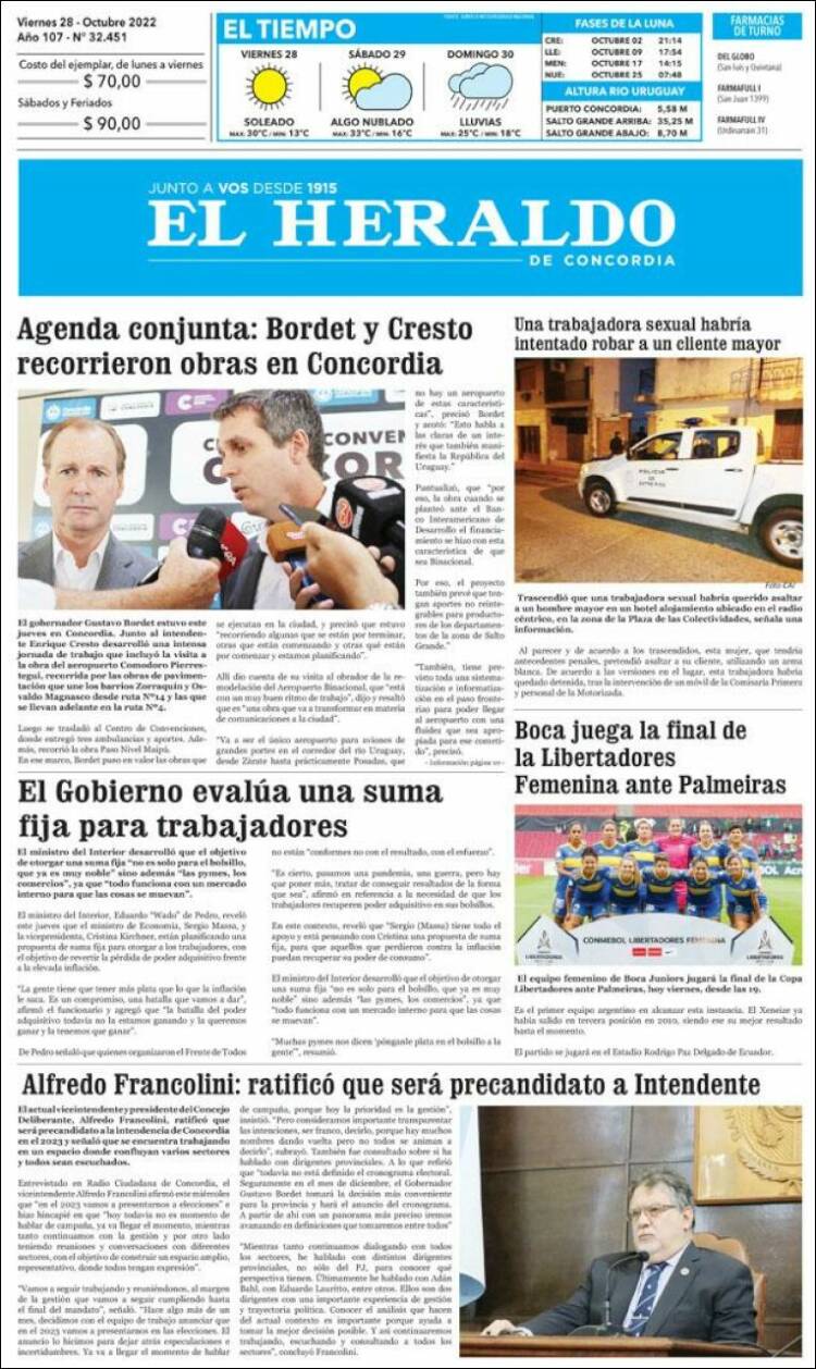 Portada de El Heraldo de Concordia (Argentine)