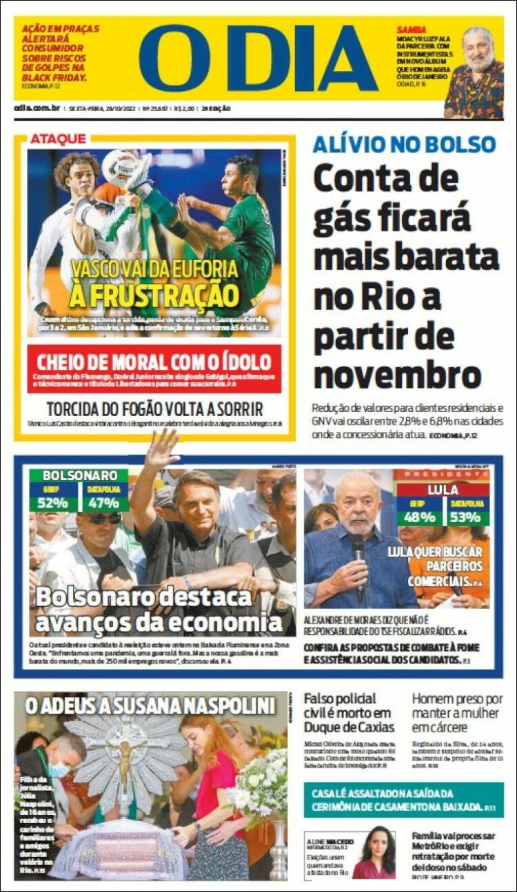 Portada de O Dia (Brasil)