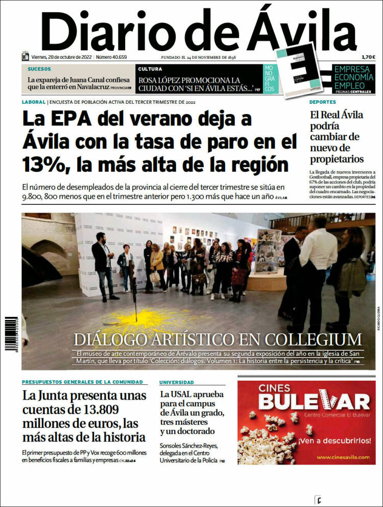 Portada de Diario de Ávila (Espagne)