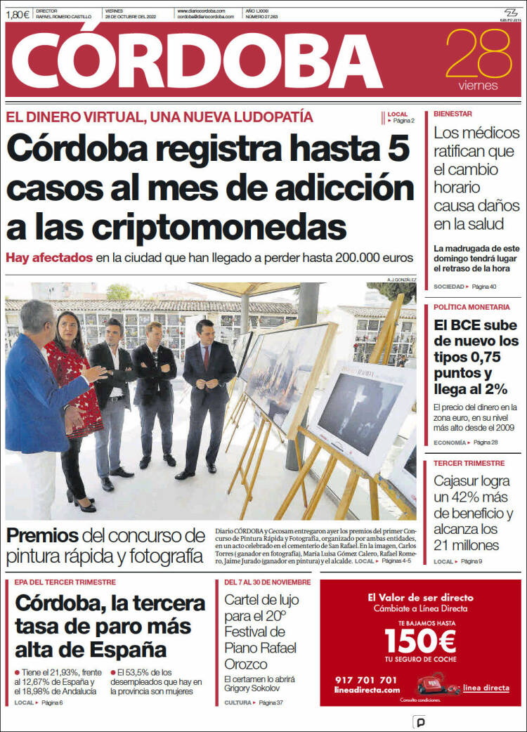 Portada de Diario de Córdoba (Espagne)