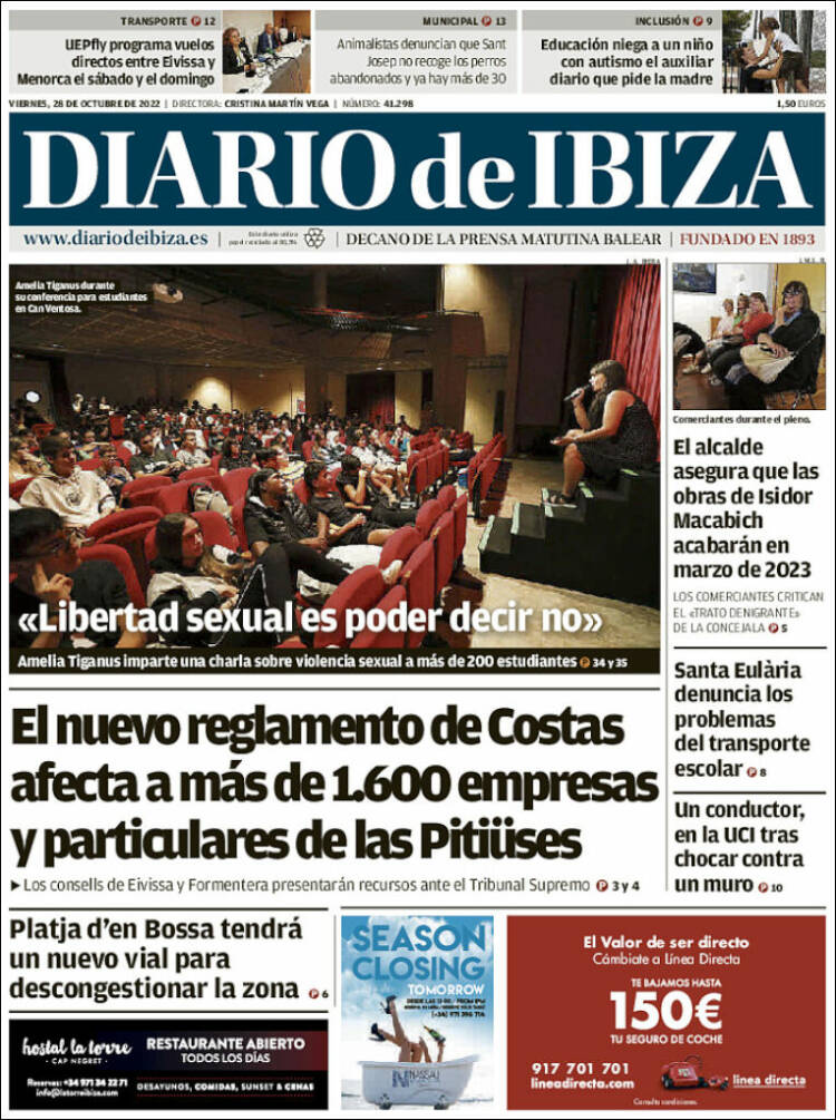 Portada de Diario de Ibiza (Espagne)