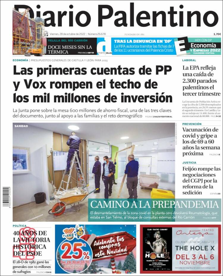 Portada de Diario Palentino (Espagne)