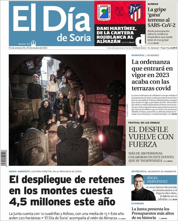 Portada de El Día de Soria (Espagne)