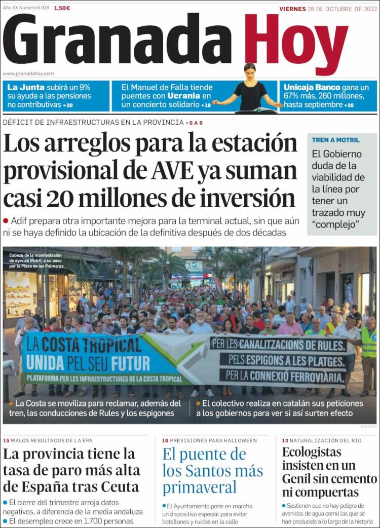 Portada de Granada Hoy (Espagne)