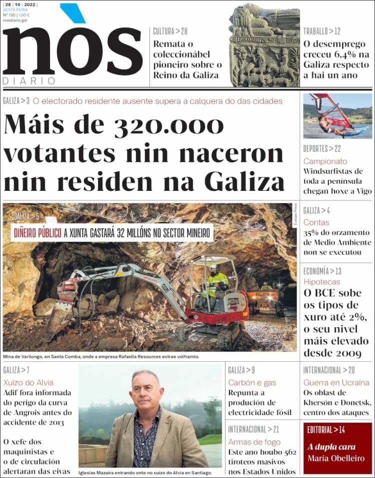 Portada de Nòs Diario (Espagne)