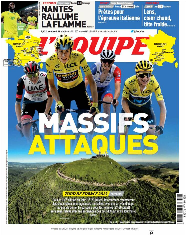 Portada de L'Equipe (France)