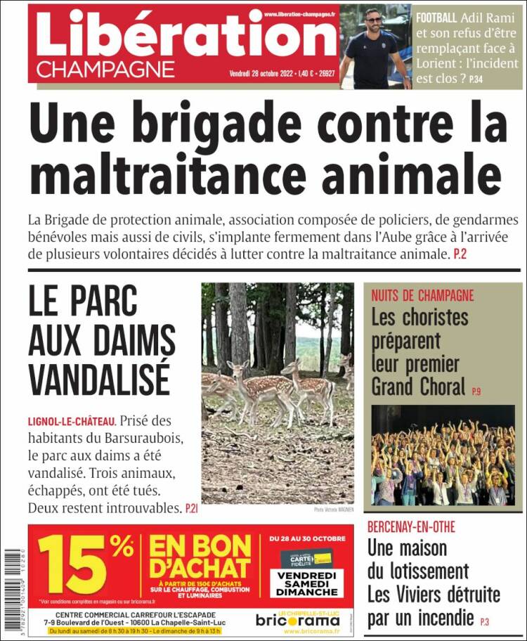 Portada de Libération Champagne (France)