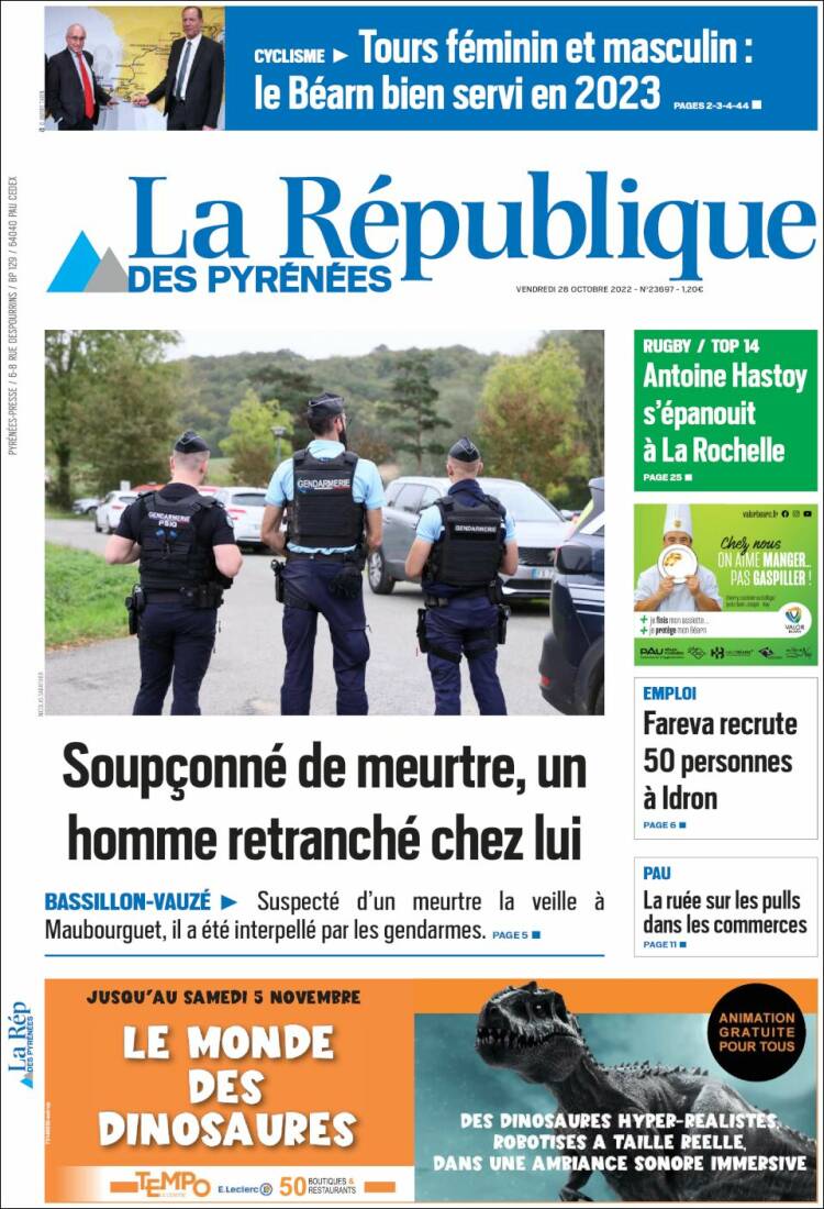 Portada de La République des Pyrénées (France)