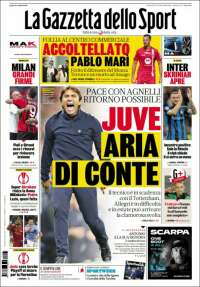 Portada de La Gazzetta dello Sport (Italie)