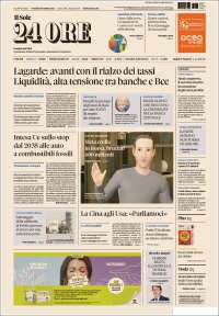 Portada de Il Sole 24 ORE (Italie)