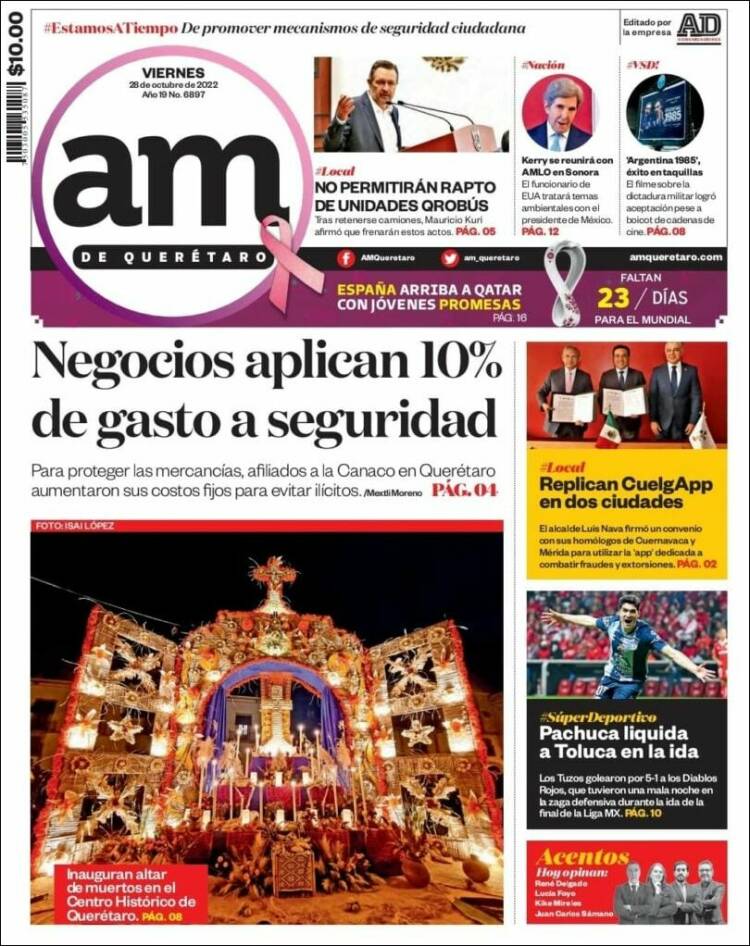 Portada de A.M. Querétaro (México)