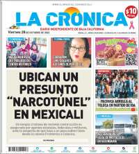 Portada de La Crónica de Baja California (Mexique)