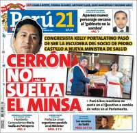 Portada de Perú 21 (Pérou)