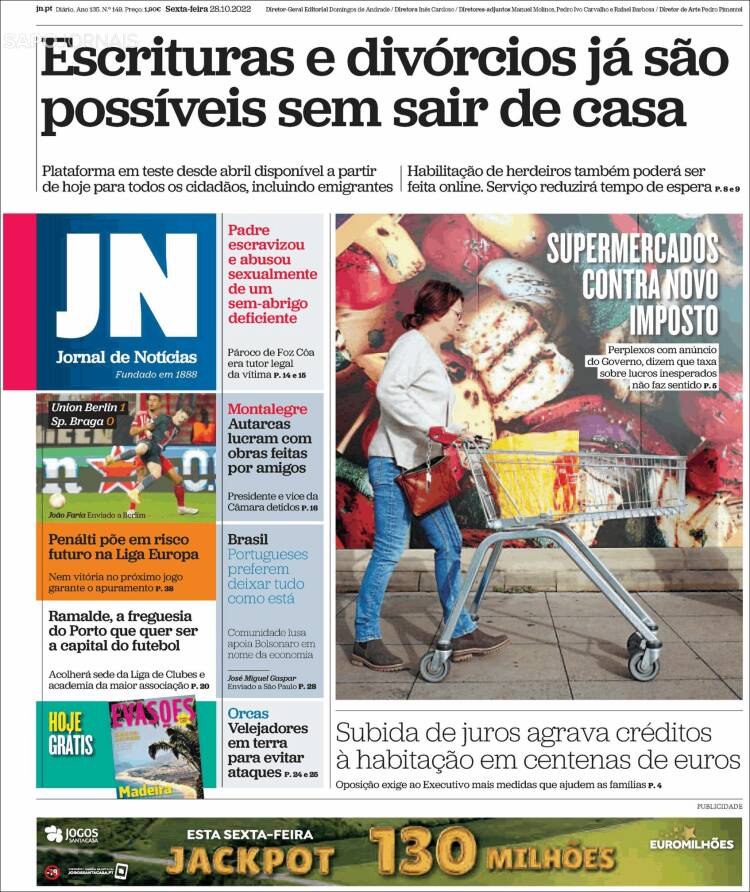 Portada de Jornal de Notícias (Portugal)