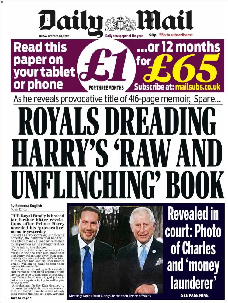 Portada de Daily Mail (United Kingdom)