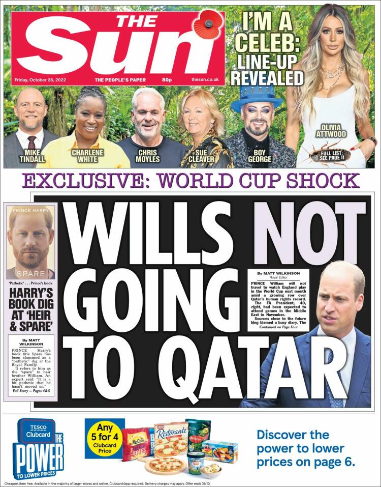 Portada de The Sun (United Kingdom)