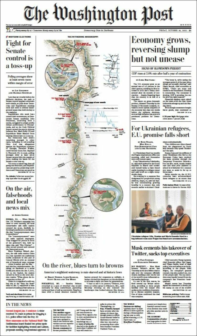 Portada de The Washington Post (USA)