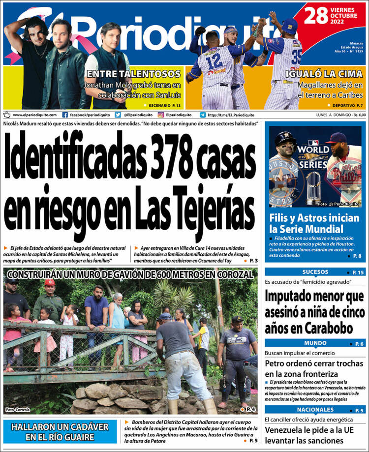 Portada de Periodiquito de Aragua (Venezuela)