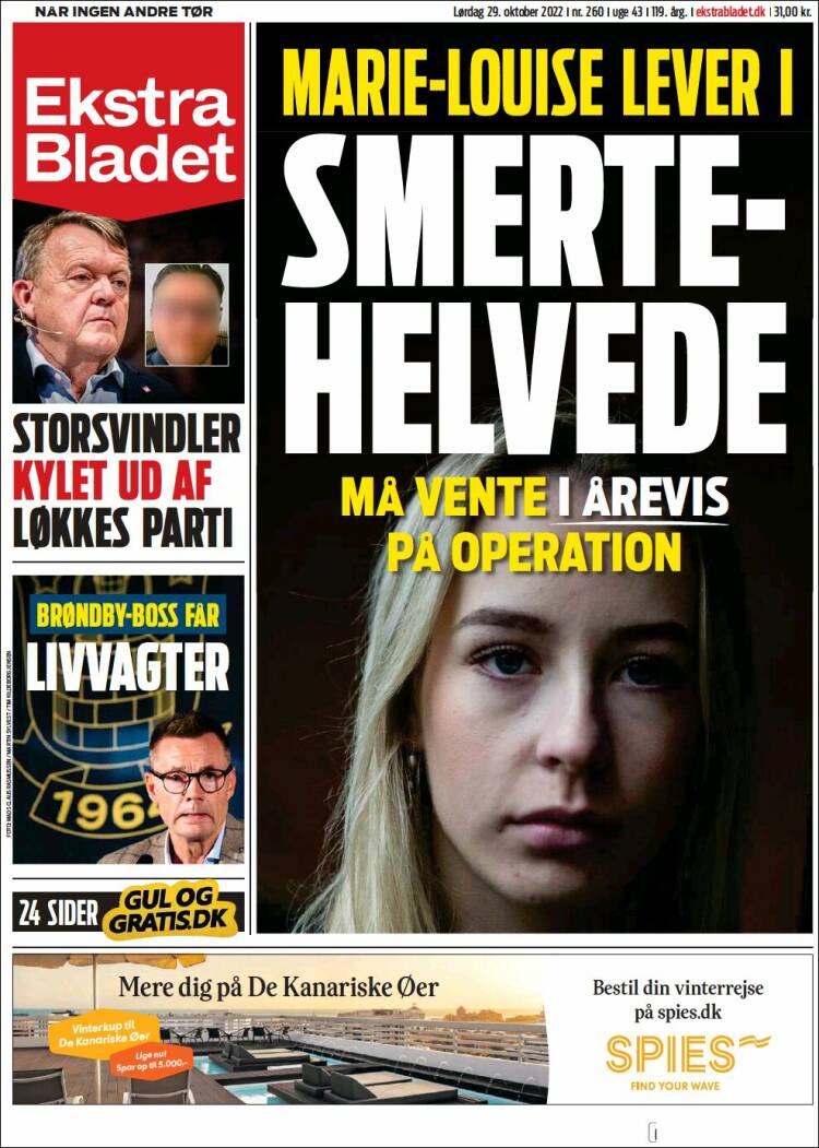 Periódico Ekstra Bladet (Dinamarca). Periódicos De Dinamarca. Edición ...