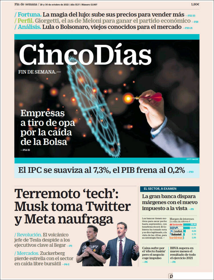 Portada de Cinco Días (Espa&ntilde;a)