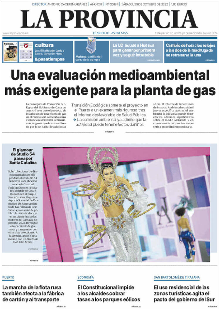 Portada de La Provincia (España)