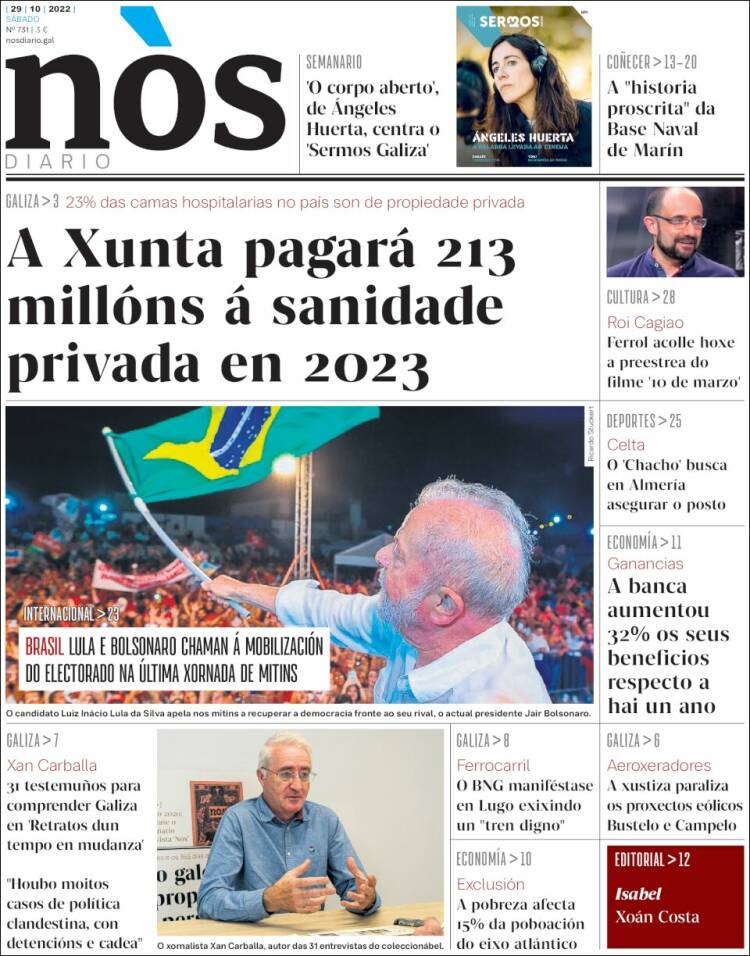 Portada de Nòs Diario (España)